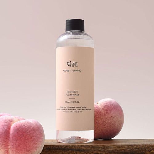 mixsoon Peach Mouthwash 500ml - EmpressKorea