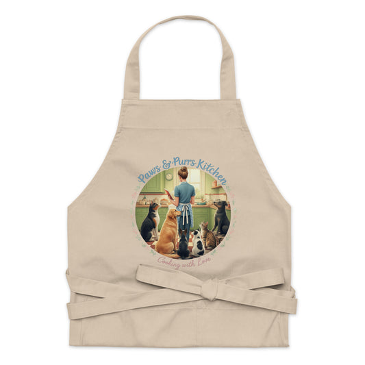 Ricette Paws & Purrs Apron di cotone organico