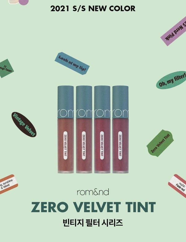 rom&nd Zero Velvet Tint Vintage Filter Colors 5.5g