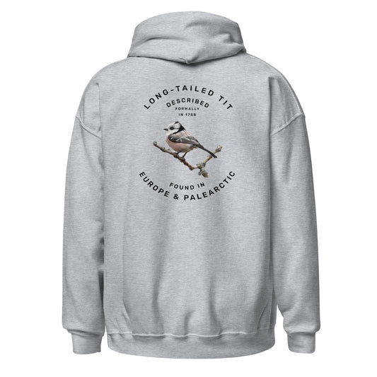 Uzun kuyruklu baştankara unisex hoodie