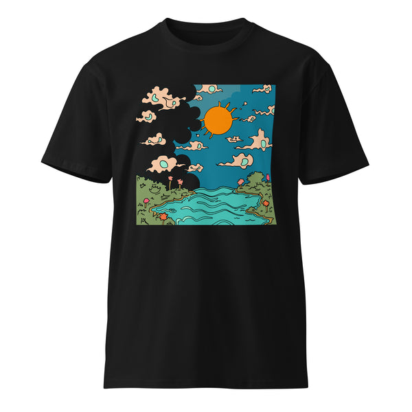 Surrealer Tagesanbruch im River Premium T-Shirt