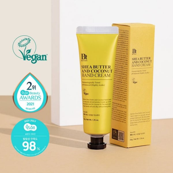 BENTON Shea Butter and Coconut Hand Cream 50g