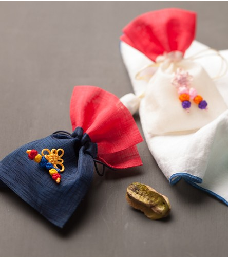 Hayul High-quality Ramie Kid's Lucky Bag Hanbok Accessories-Two-Tone Knot