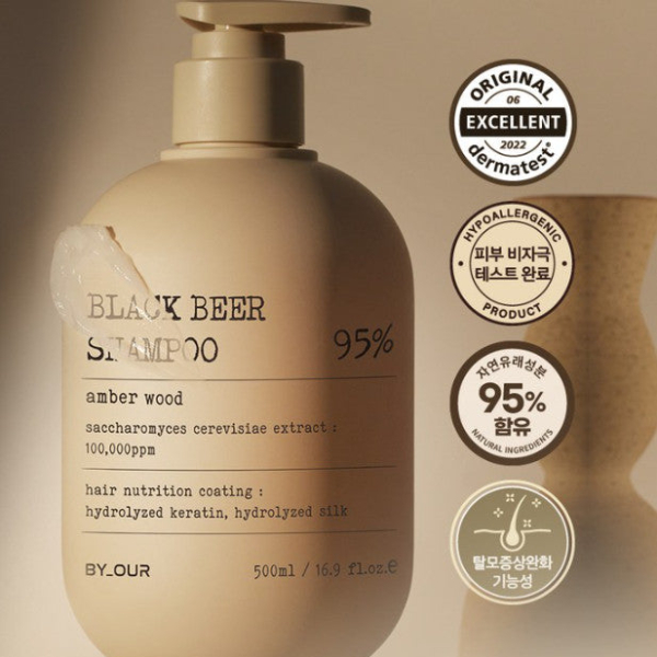 BY_OUR Black Beer East Shampoo 95% Amber Wood 500ml