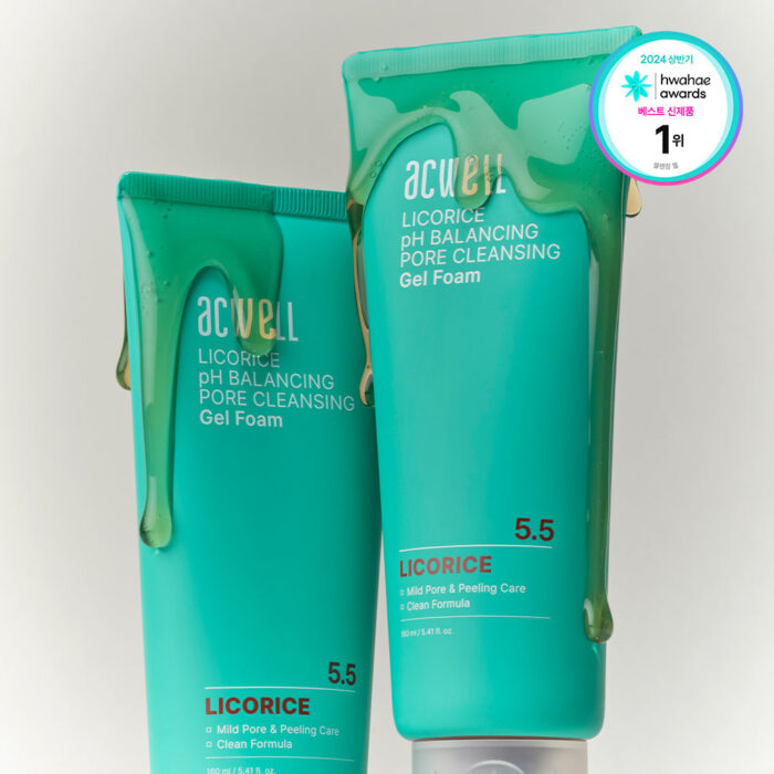 ACWELL Licorice pH Balancing Pore Cleansing Gel Foam 160ml - Image 4