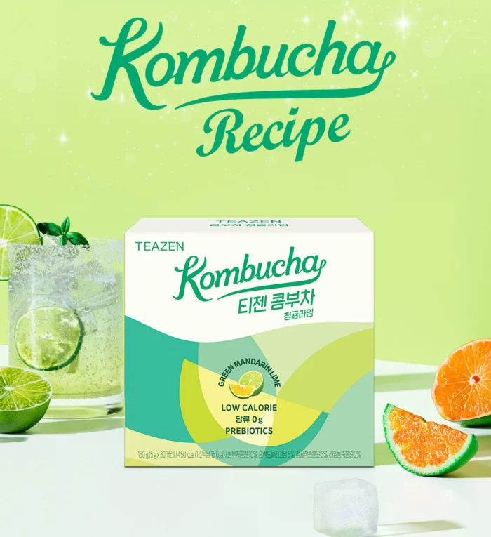 TEAZEN Kombucha Green Tangerine Lime 5g*30sticks [2024 NEW]