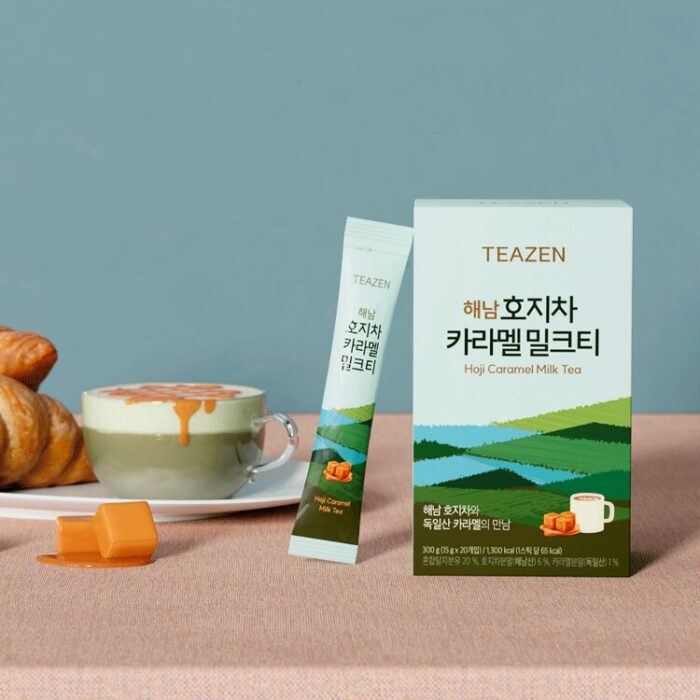 TEAZEN Hoji Caramel Milk Tea 15g*20sticks - Image 2