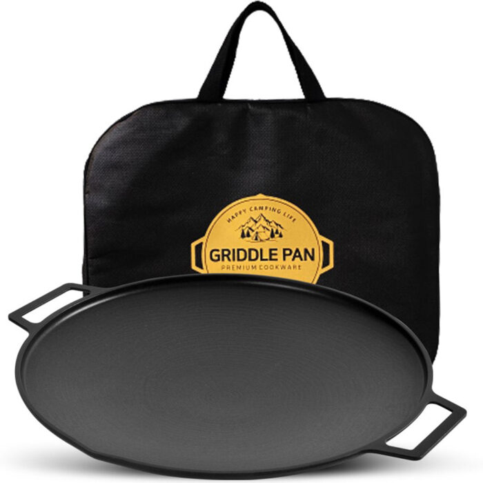 Sisem Cast Iron Meat Grill Pan Induction Griddle Pan