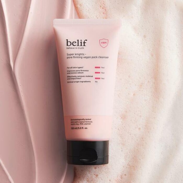 belif Super Knights Pore Tightening Vegan Pack Cleanser 150ml - Image 2