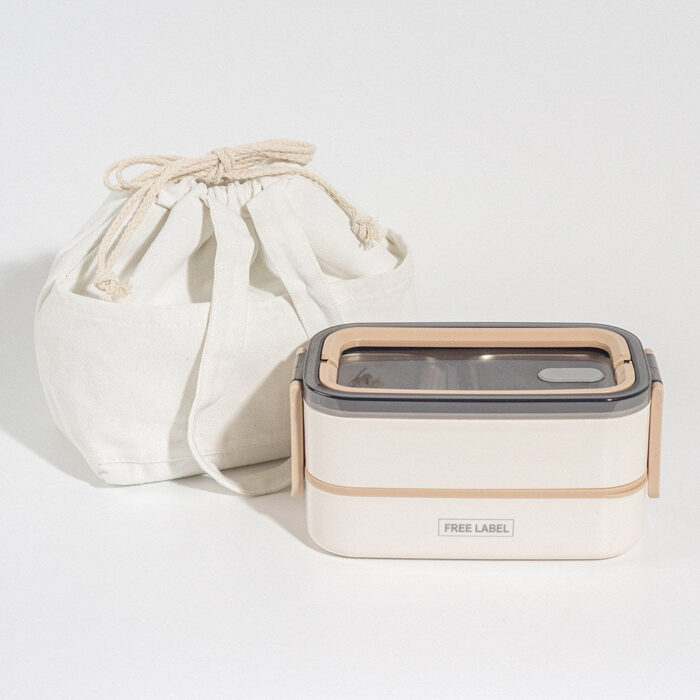 FREE LABEL 2 Tier Stainless Steel Lunch Box Set - Image 2