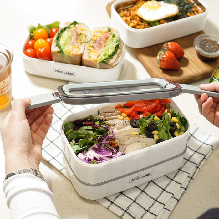 FREE LABEL 2 Tier Stainless Steel Lunch Box Set - Image 6