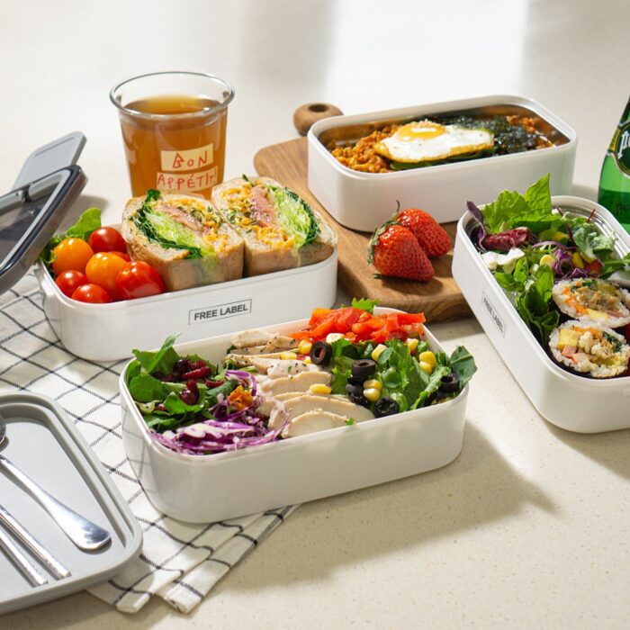 FREE LABEL 2 Tier Stainless Steel Lunch Box Set - Image 7