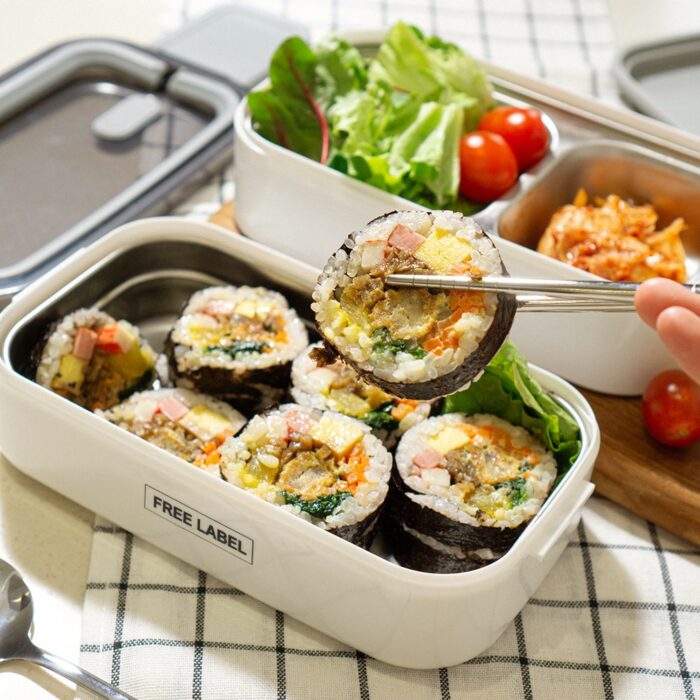 FREE LABEL 2 Tier Stainless Steel Lunch Box Set - Image 8