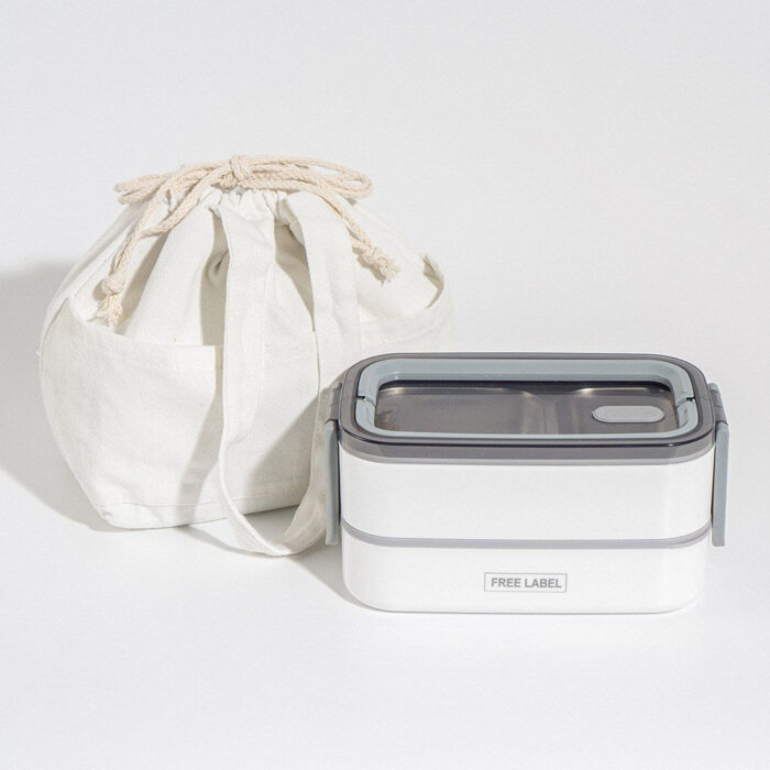 FREE LABEL 2 Tier Stainless Steel Lunch Box Set - Image 3