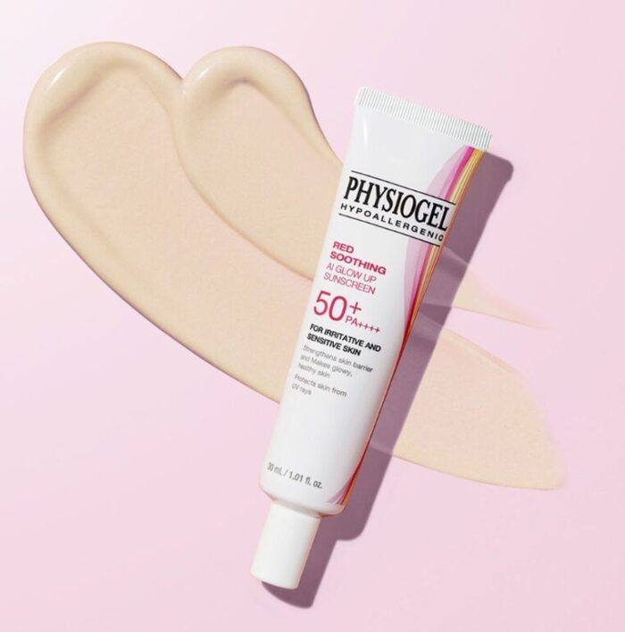 PHYSIOGEL Mild Tone-up Sun Cream 30ml - Red Soothing AI Tone-up Sunscreen Beige SPF50+/PA++++ 2EA - Image 2