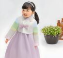 Girls' Purple Ribbon Hanbok Set AW116