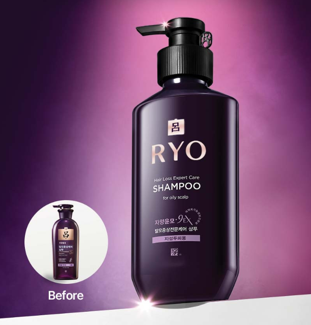 RYO Hair Loss Expert Care Shampoo 400ml for Oily, Dry, Sensitive Scalp