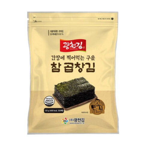 KWANGCHEONKIM Seaweed Dipped in Soy Sauce 320sheets 125g