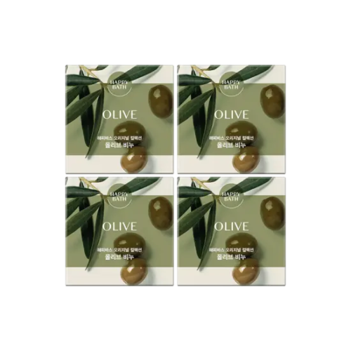 HAPPY BATH Original Collection No 132 Olive Bar Soap 90g x 4ea