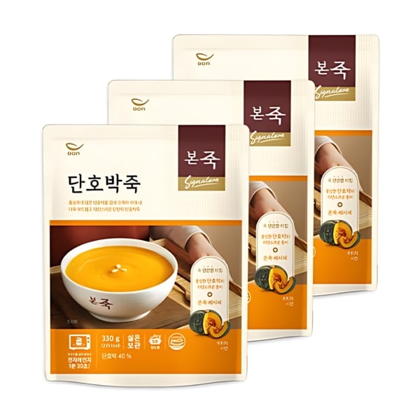 Bonjuk Kabocha Pumpkin porridge that can be heated and eaten immediately 330g*3ea