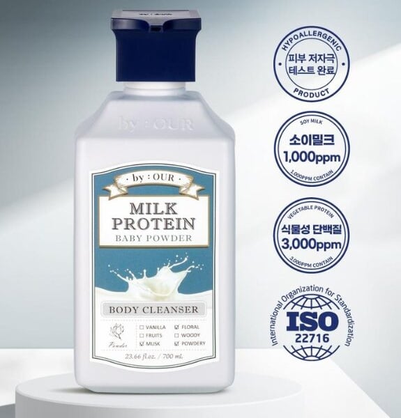 BY_OUR Milk Protein Baby Powder Body Cleanser 700ml