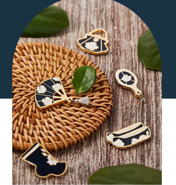 K-Heritage Hanbok Mugunghwa Brooch 5piece Set
