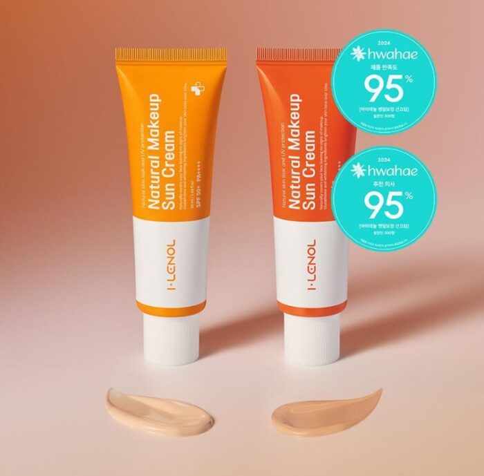 ILENOL Natural Makeup Sun Cream SPF 50+ PA++++ 50g - Image 2