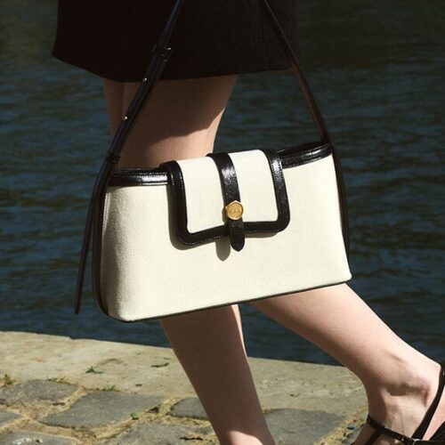 LEMEME Sac Etang Canvas Ivory Red