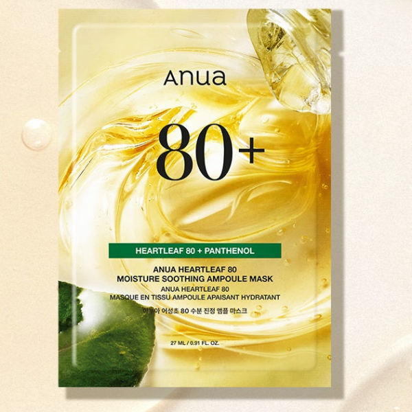 Anua Houttuynia 80 Moisture Soothing Ampoule Mask  270ml 10sheets