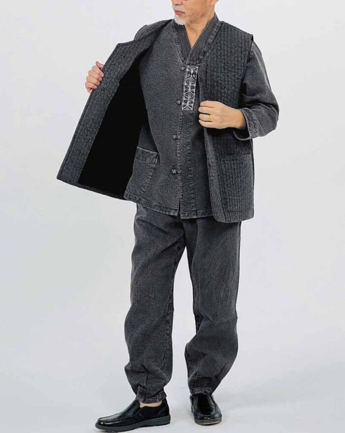 Baekjebong Hanbok Jacket+Pants+Vest - Image 2