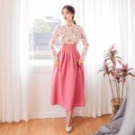 CHU Women's Modern Hanbok Naraehwa Jeogori + Naeun Rose Waist Skirt