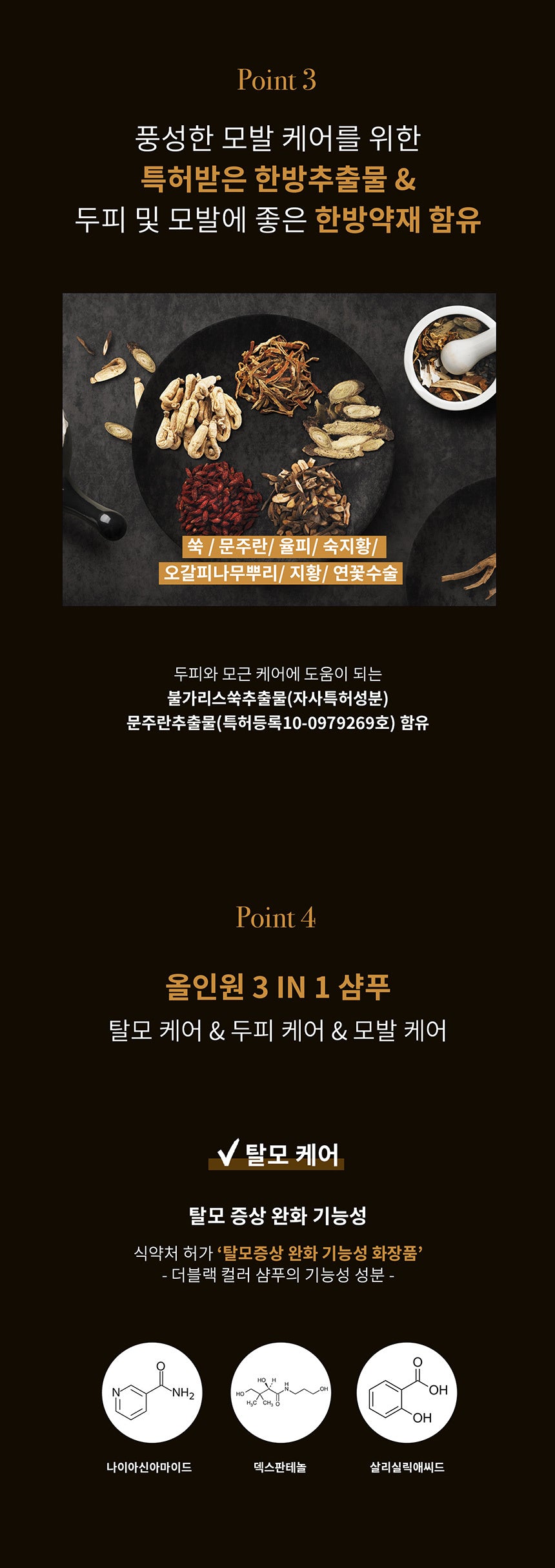 댕기머리 더 블랙 염색 염색샴푸 새치