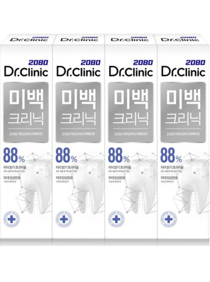 2080 Dr. Clinic Vivid Whitening Clinic Toothpaste 120g*4 - EmpressKorea
