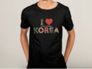 Crafty I LOVE KOREA Dancheong T-shirt (100% Cotton / 20 Count) - EmpressKorea