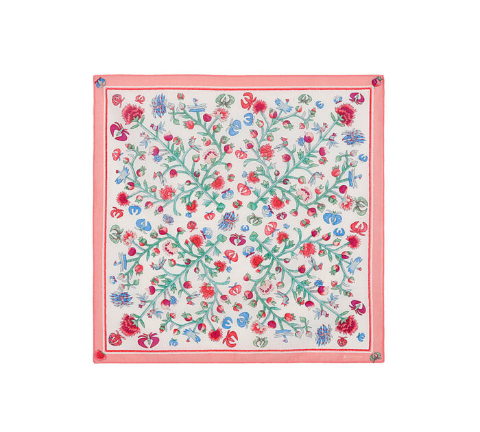 K-Heritage Bojagi with Floral Embroidery (Suwhamunbo) Handkerchief - Image 3
