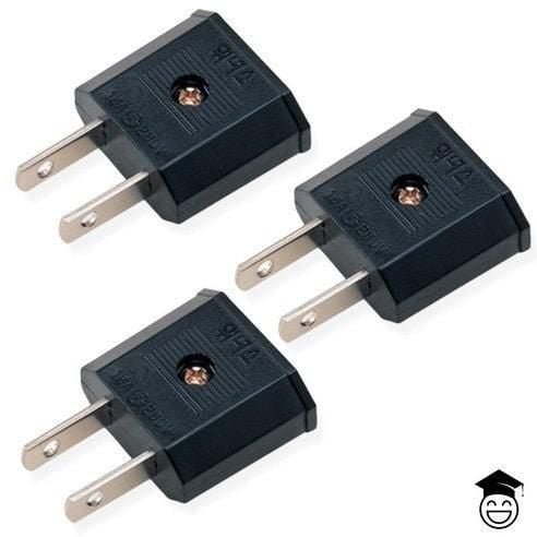 220v -> 110v conversion domestic adapter travel adapter straight plug 11 pig nose 3EA - EmpressKorea