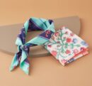 K-Heritage Bojagi with Floral Embroidery (Suwhamunbo) Handkerchief