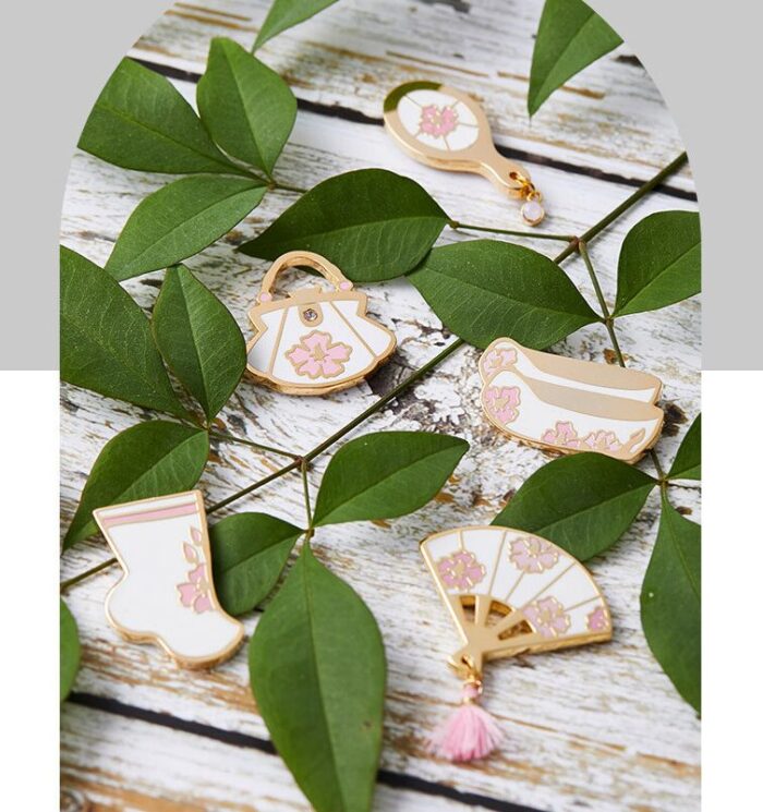K-Heritage Hanbok Mugunghwa Brooch 5piece Set - Image 2
