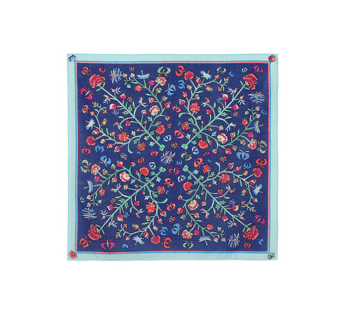 K-Heritage Bojagi with Floral Embroidery (Suwhamunbo) Handkerchief - Image 4