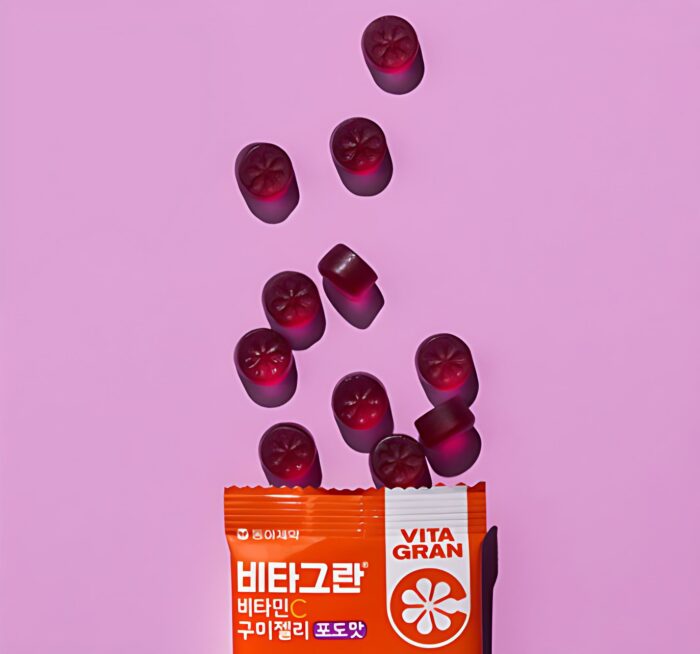 DONG-A FARM VitaGran Vitamin C Gummy Jelly Grape Flavor 1.5g*8Gummy*15pack 180g