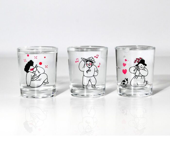 K-Heritage Korean Cultural Landscape Temperature Soju Glass Set (3P) - Image 3