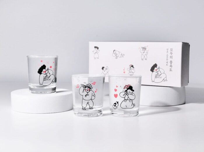 K-Heritage Korean Cultural Landscape Temperature Soju Glass Set (3P) - Image 2