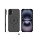 spigen iPhone 16 Case Transparent MagSafe Air Skin One Tap Metal Ring Magfit Black