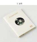K-Heritage Najeon Hanji Leather Passport Case - Ivory