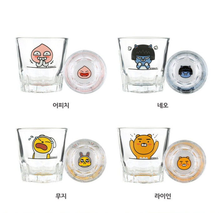 Kakao Friends Human Emotions Soju Glass 4P Set - Image 2