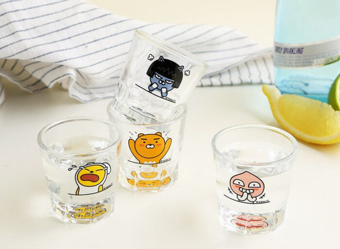 Kakao Friends Human Emotions Soju Glass 4P Set - Image 3