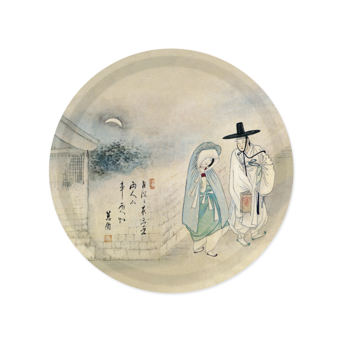 K-Heritage Korean Painting Round Tray - Image 2