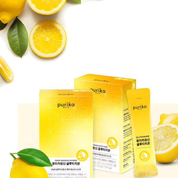 PURIKA MUCIN Glutathione Sour Lemon Flavor 20g*10pack