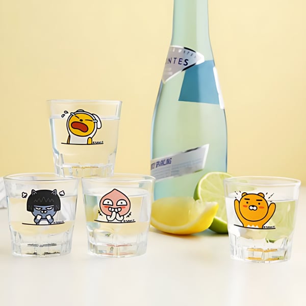 Kakao Friends Human Emotions Soju Glass 4P Set