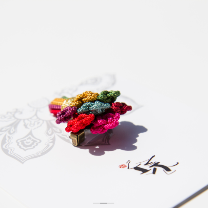 K-Heritage Korean Traditional Handkerchief Brooch - Image 2